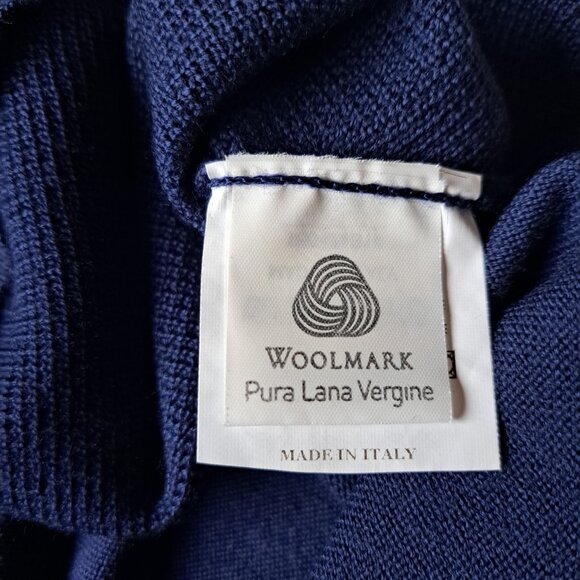 NEW Ferrante Men's 100% Merino Wool Blue Vest Size 54/ XL - Picture 13 of 13
